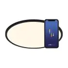 Nordlux Oja Smart 42 Plafonnier Métal Noir 20W 2300lm - 827-865 Variable Blanc | 424mm - Wifi et Bleutooth Dimmable